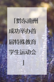 黔东南州成功举办首届特殊教育学生运动会