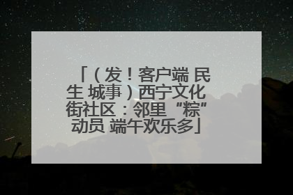 （发！客户端 民生 城事）西宁文化街社区：邻里“粽”动员 端午欢乐多