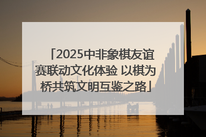 2025中非象棋友谊赛联动文化体验 以棋为桥共筑文明互鉴之路