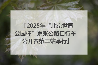 2025年“北京世园公园杯”京张公路自行车公开赛第二站举行