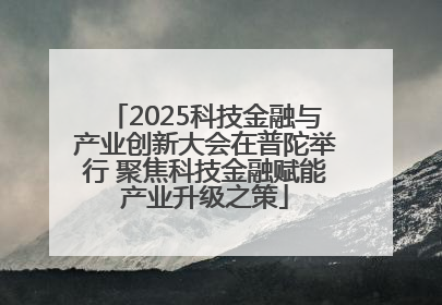 2025科技金融与产业创新大会在普陀举行 聚焦科技金融赋能产业升级之策