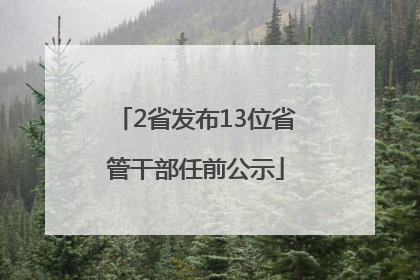 2省发布13位省管干部任前公示