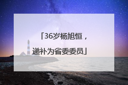 36岁杨旭恒，递补为省委委员