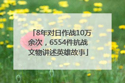 8年对日作战10万余次，6554件抗战文物讲述英雄故事